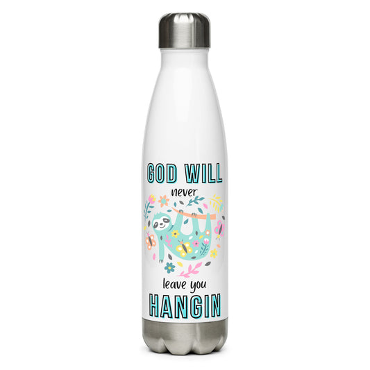 God will stainless steel water bottle